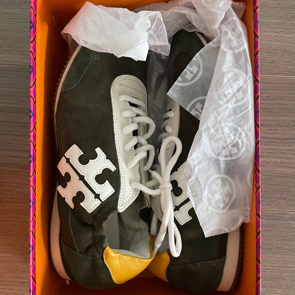 Tory Burch Vintage Double T Trainer Sneakers